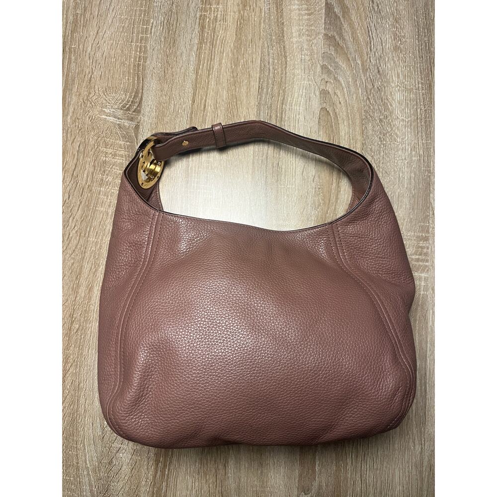 Michael Kors Fulton Tan Large Pebbled Leather Shoulder Bag